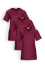 3kpl/paketti, naisten työtakit, bordoo punainen