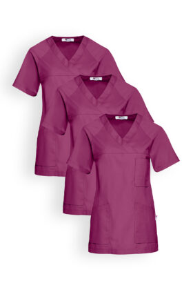 3kpl/paketti,naisten työtakit, marjapunainen