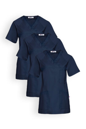 3kpl/paketti, naisten työtakit, tummansininen