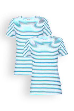 Tuplapakkaus, naisten raidallinen paita, turkoois