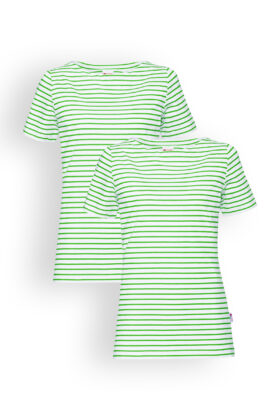 Tuplapakkaus, naisten raidallinen paita, omenanvihreä