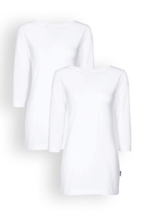 Tuplapakkaus, naisten raidallinen paita, valkoinen