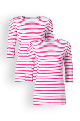 Tuplapakkaus, naisten raidallinen paita, pinkki