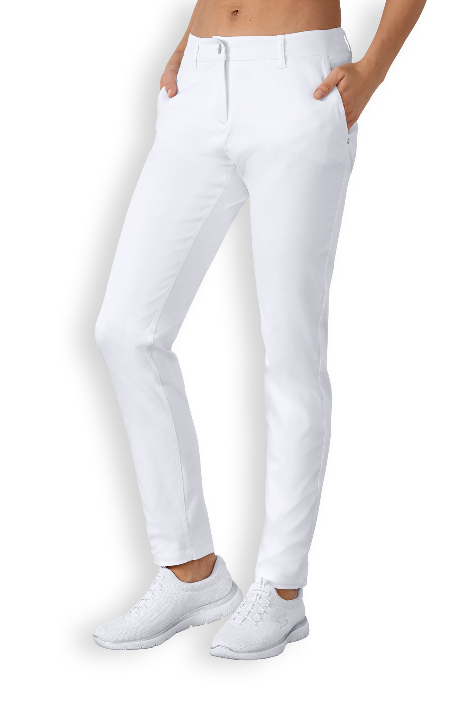 Naisten chinot, valkoiset