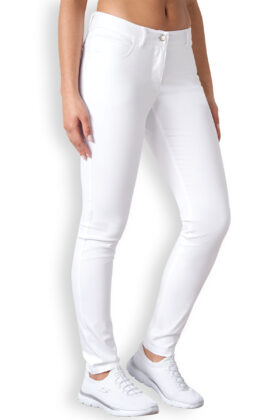 Naisten työhousut, valkoiset