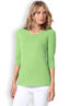 Naisten paita, 3/4 hihat, omenanvihreä