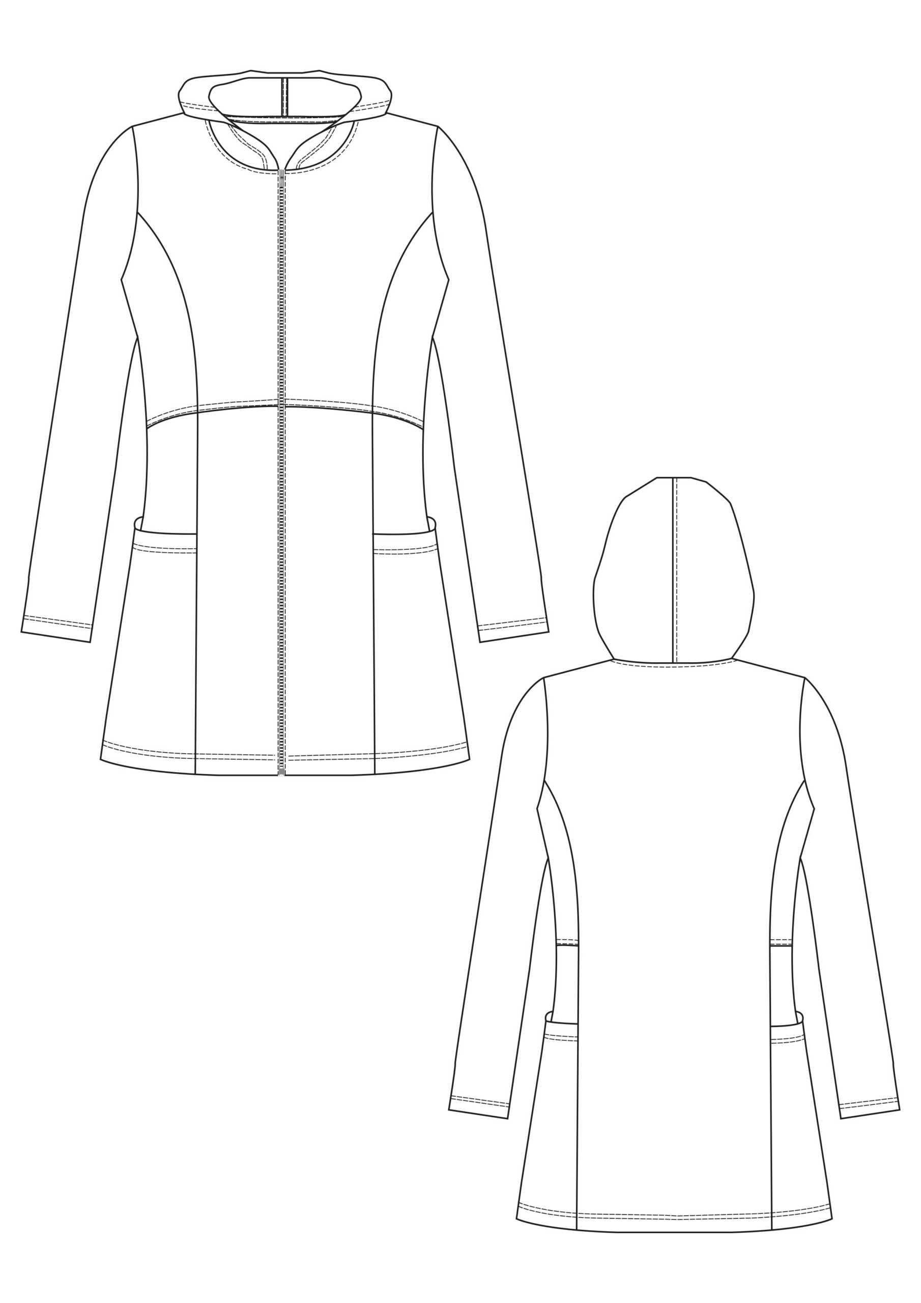 Naisten collegetakki, valkoinen - Image 13