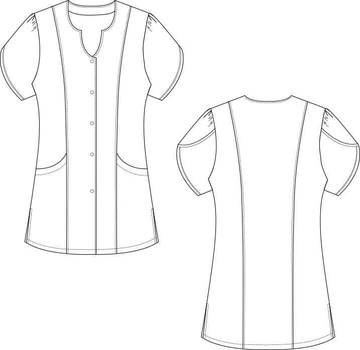 Naisten työtakki, valkoinen - Image 3