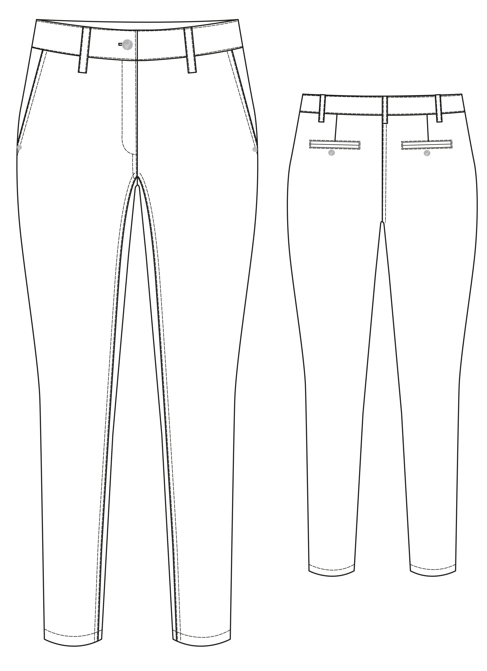 Naisten chinot, valkoiset - Image 25