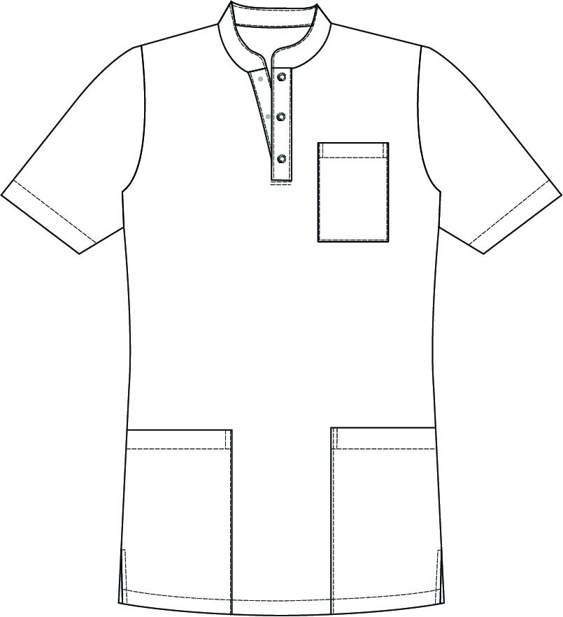 Miesten työpaita, valkoinen - Image 3