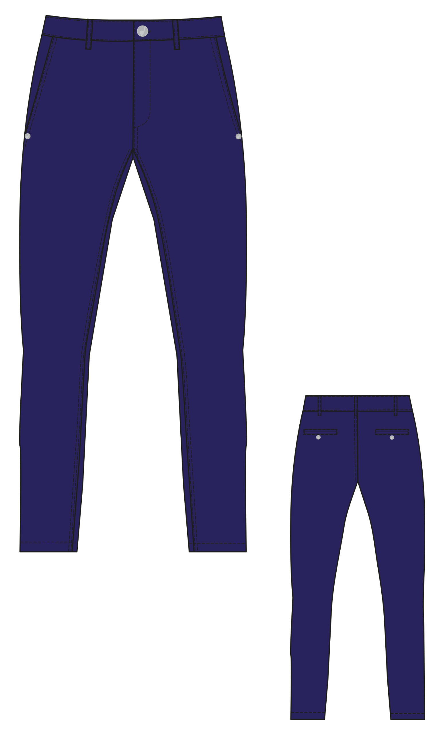 Miesten chinot, tummansiniset - Image 7